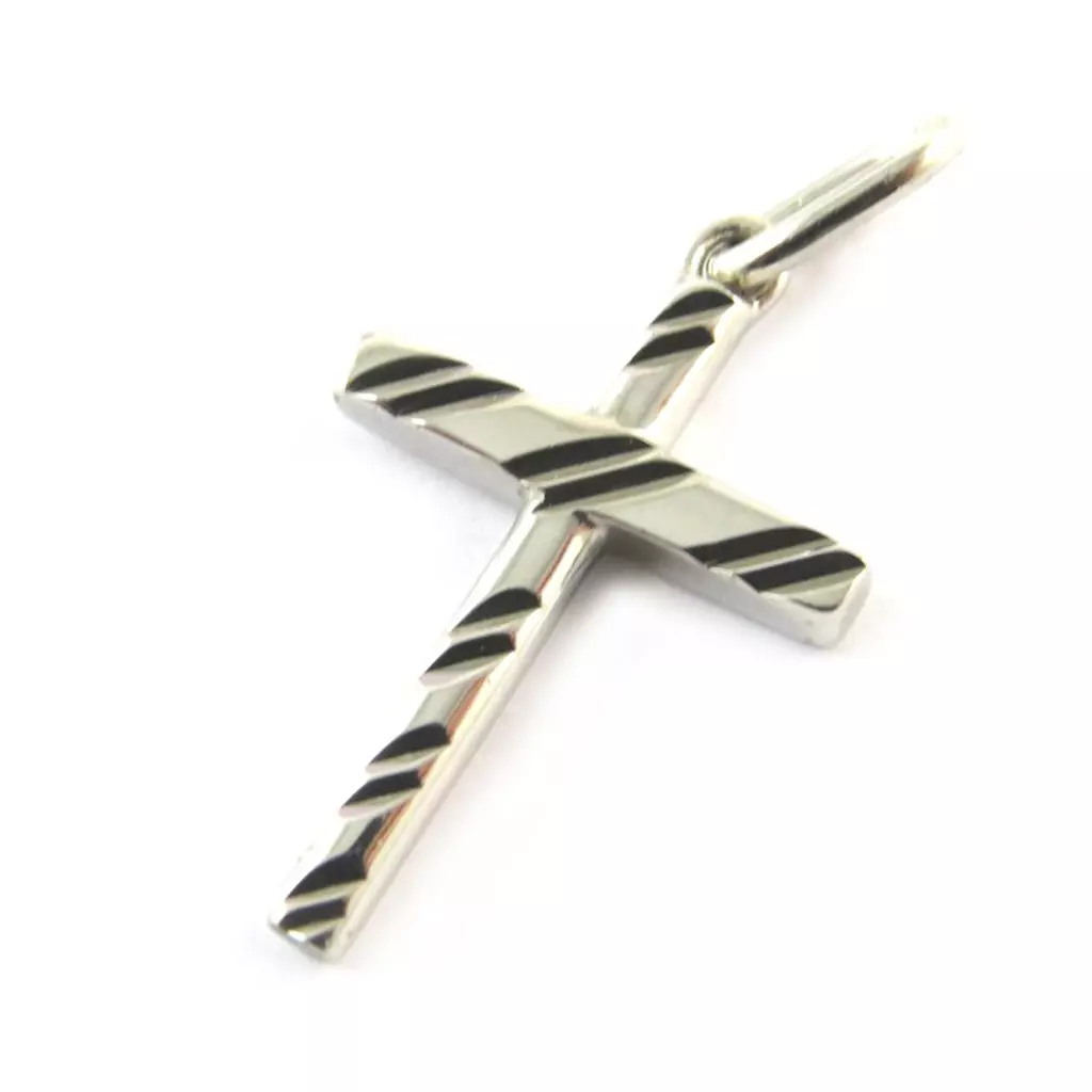 Les Trésors De Lily Pendentif Argent 'Croix' Argenté Rhodié (Lourdes) 22x14 Mm [N3336]