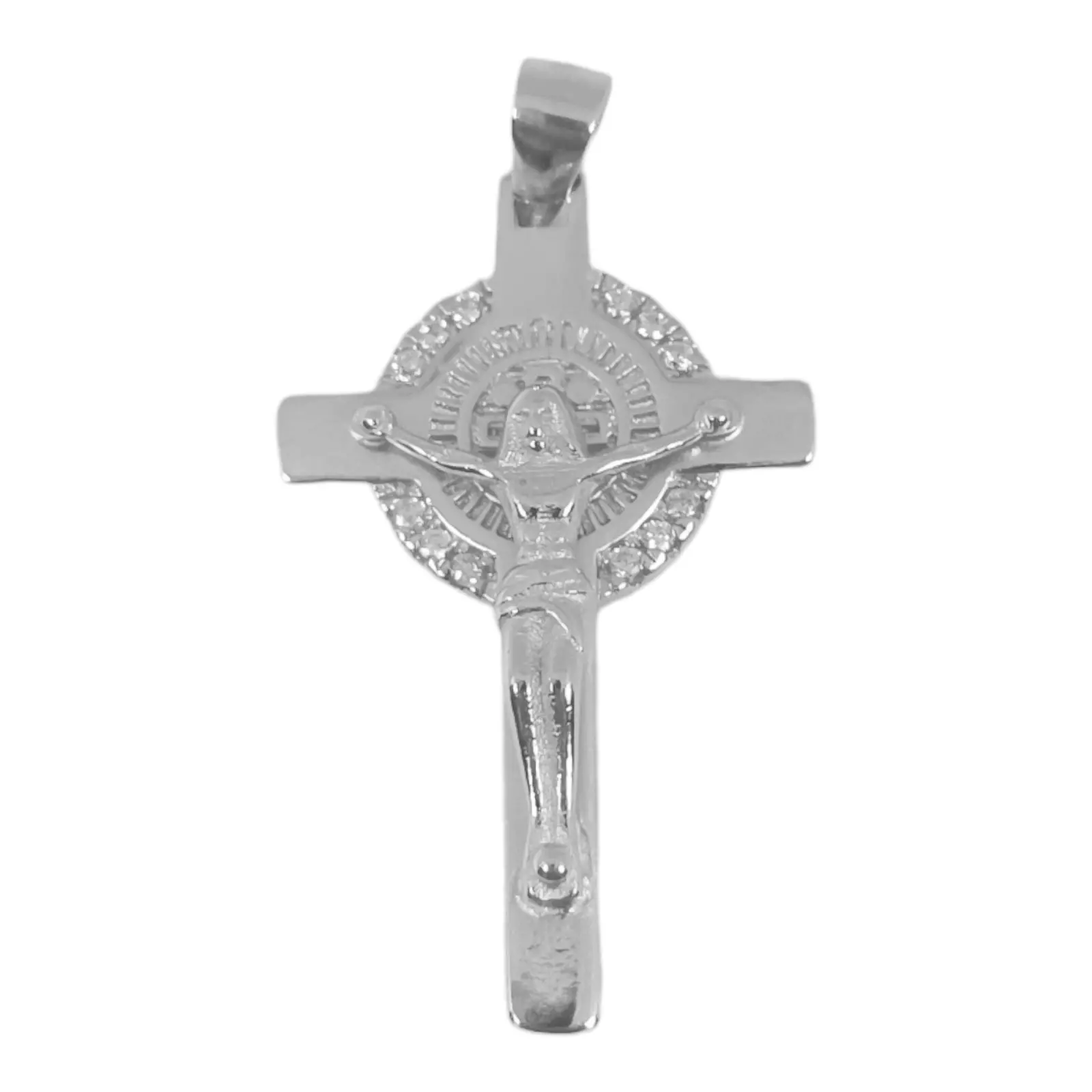 Les Trésors De Lily Pendentif Argent 'Croix De Saint Benoit' Argenté 25x18 Mm [S0580]