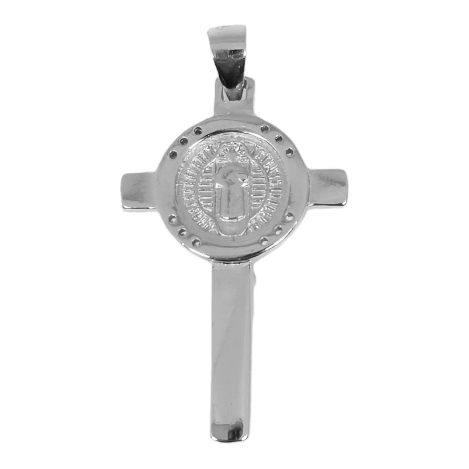 Les Trésors De Lily Pendentif Argent 'Croix De Saint Benoit' Argenté (rhodié) 28x18 Mm [S0730]
