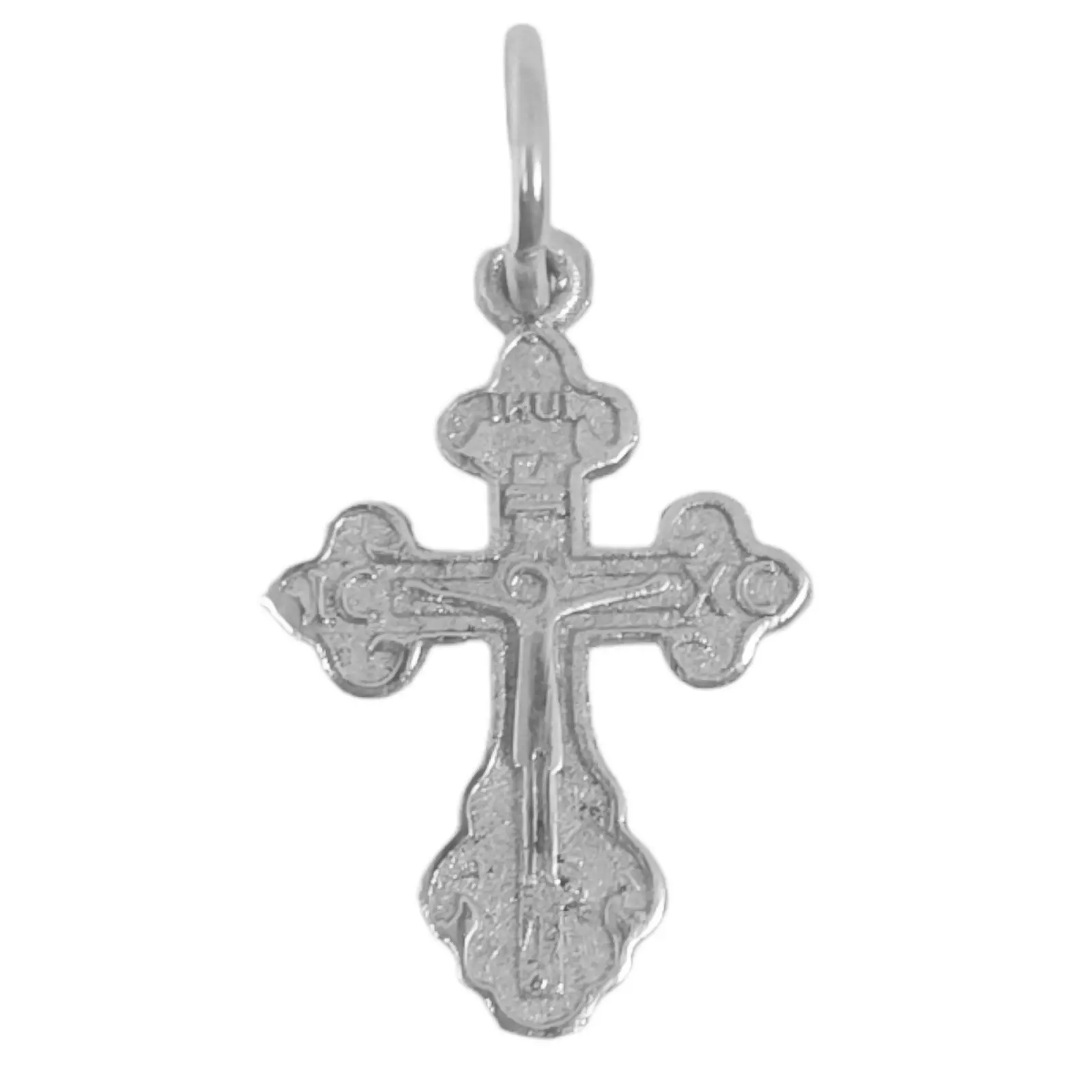 les trésors de lily Pendentif Argent 'Crucifix' argenté (orthodoxe) 17x13 mm [S0598]