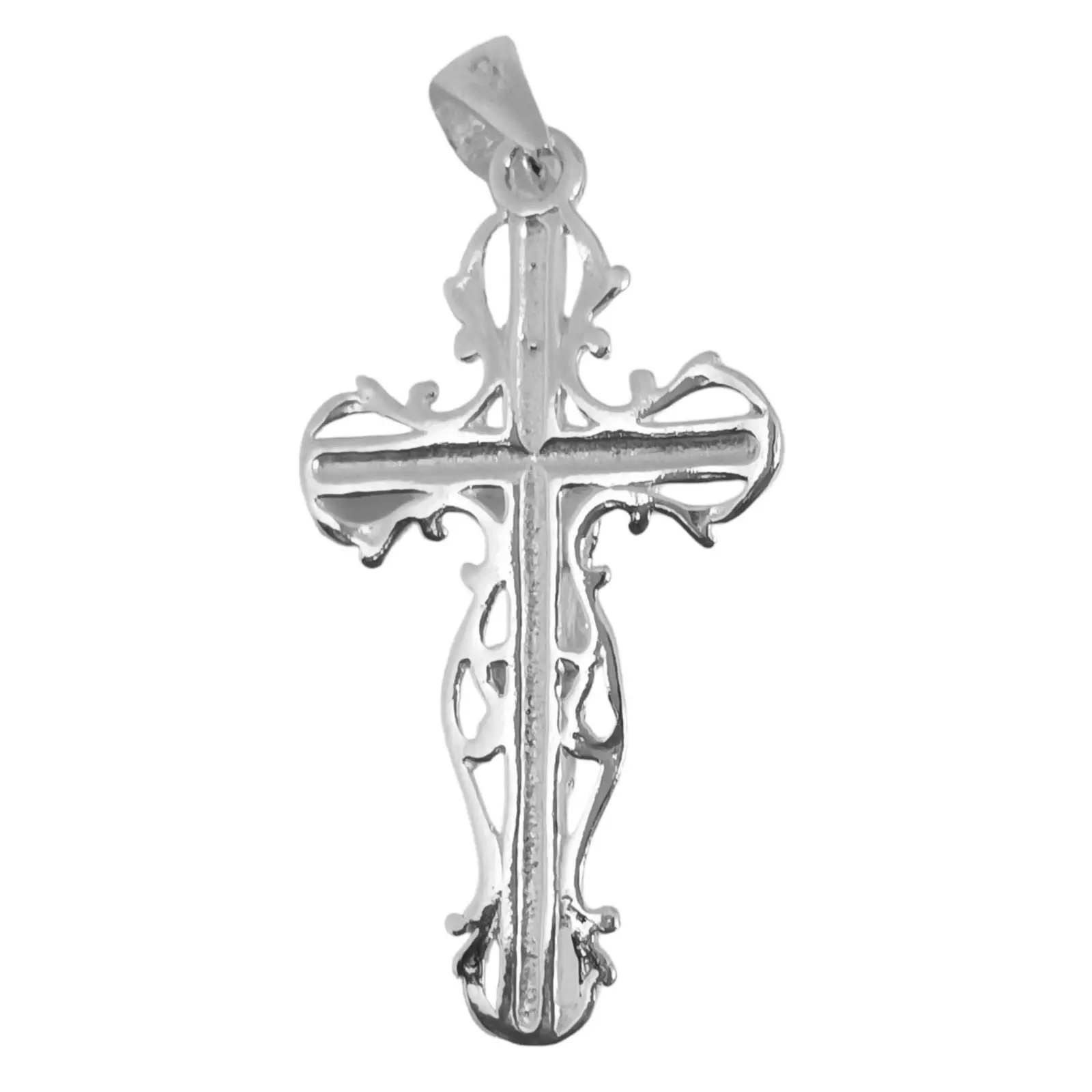 Les Trésors De Lily Pendentif Argent 'Crucifix' Argenté (orthodoxe) 35x22 Mm [S0448]