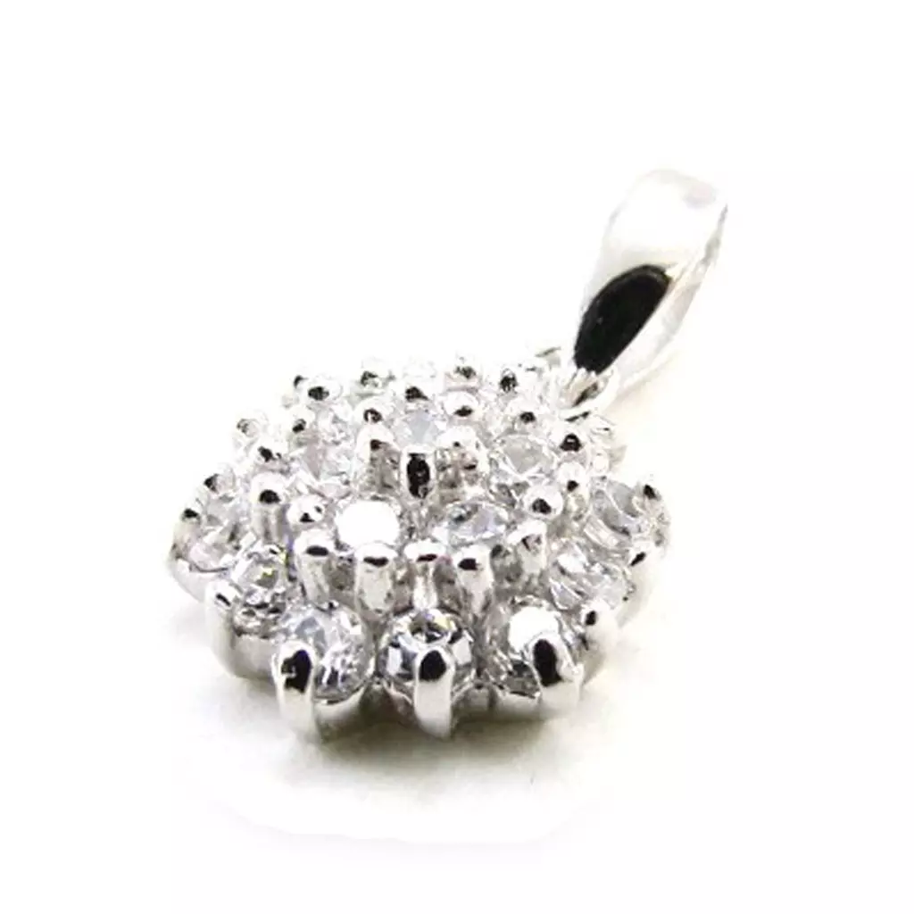 Les Trésors De Lily Pendentif Argent 'Déesse' Blanc Argenté (rhodié) 10 Mm [I9834]