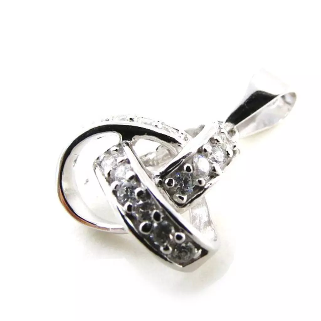 Les Trésors De Lily Pendentif Argent 'Déesse' Blanc Argenté (rhodié) 13 Mm [J0176]