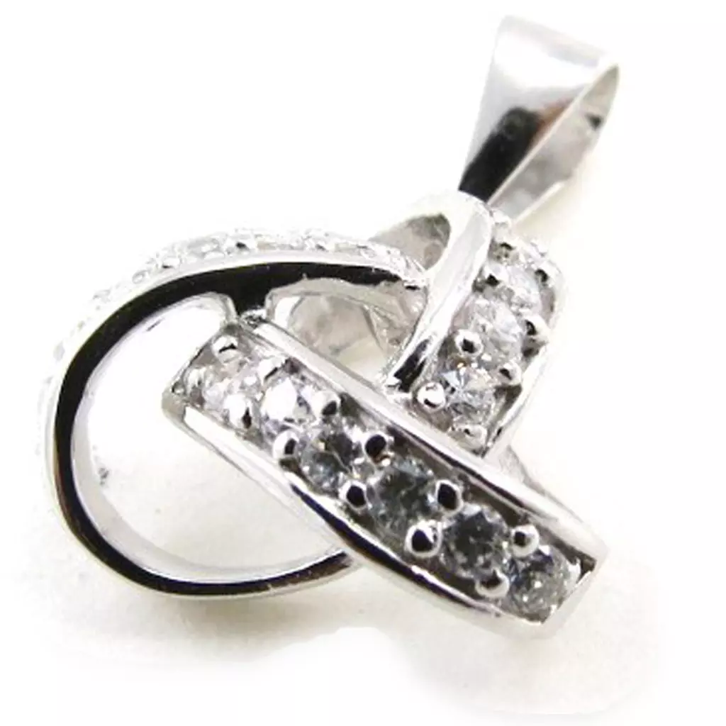 les trésors de lily Pendentif Argent 'Déesse' Blanc argenté (rhodié) 13 mm [J0176]