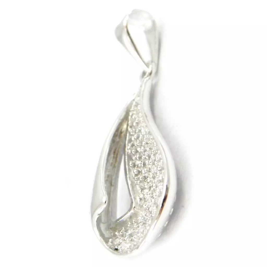 Les Trésors De Lily Pendentif Argent 'Déesse' Blanc Argenté (rhodié) 21x13 Mm [I3989]