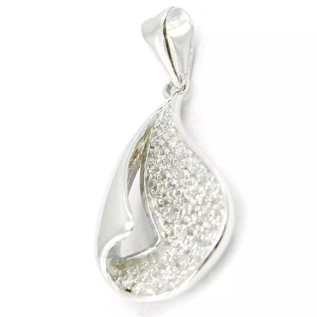 Les Trésors De Lily Pendentif Argent 'Déesse' Blanc Argenté (rhodié) 21x13 Mm [I3989]