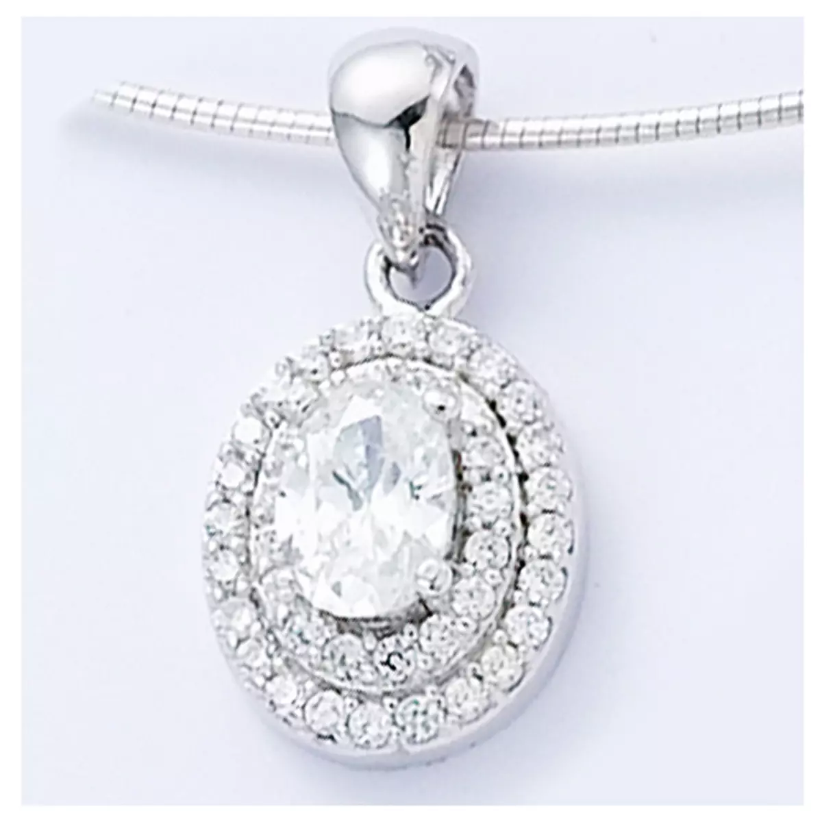 les trésors de lily Pendentif Argent 'Déesse' Blanc argenté (rhodié) 22x11 mm [J0145]