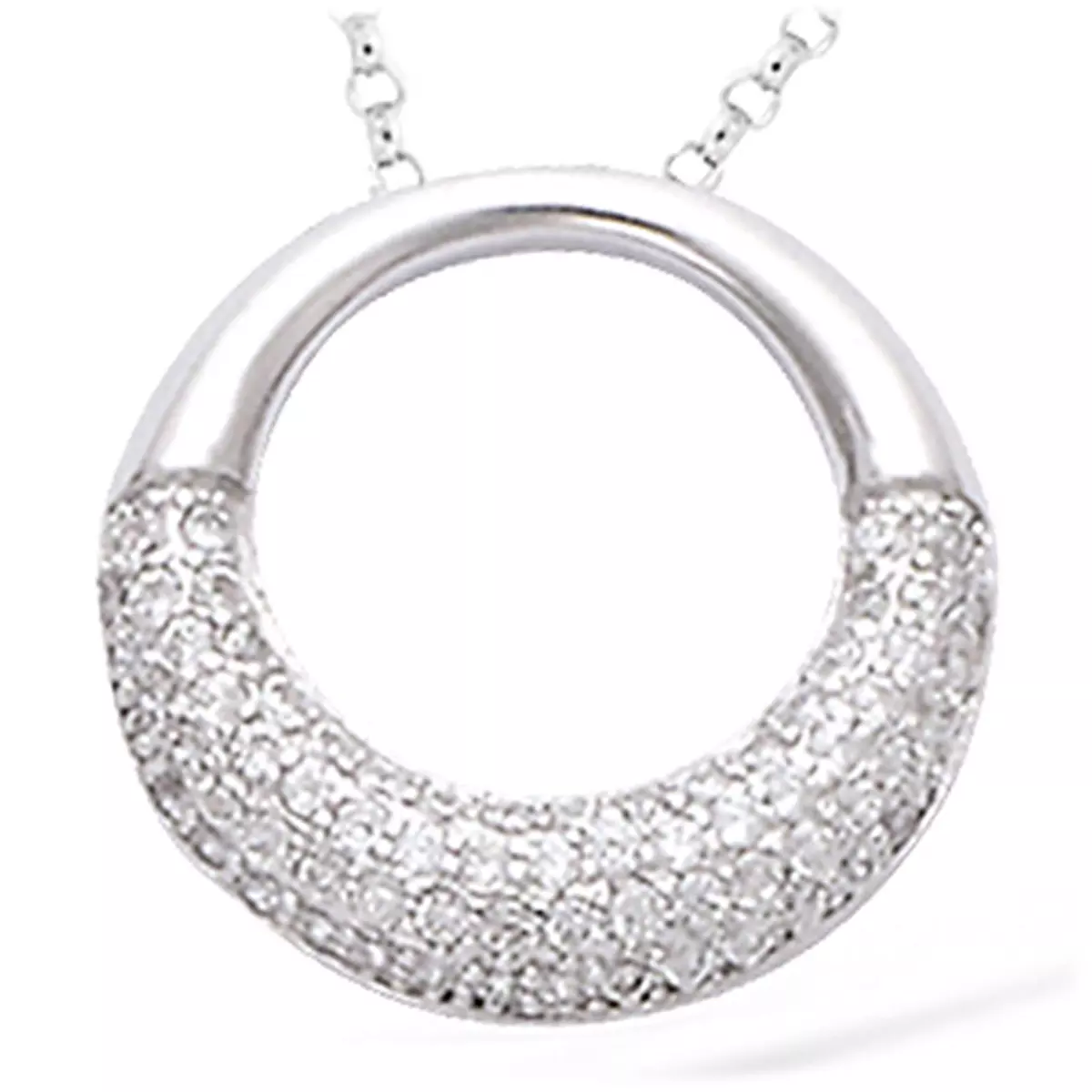 les trésors de lily Pendentif Argent 'Déesse' Blanc argenté (rhodié) 25 mm [J0172]