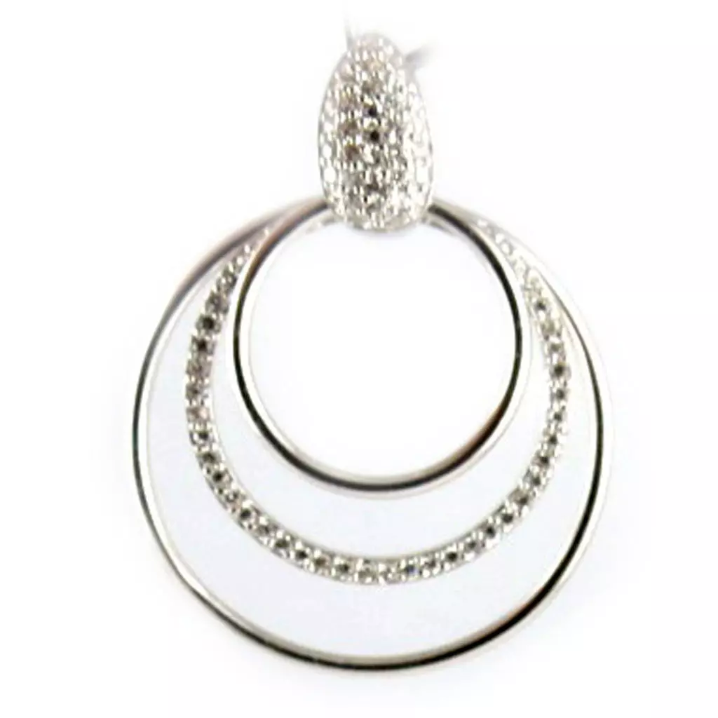 Les Trésors De Lily Pendentif Argent 'Déesse' Blanc Argenté (rhodié) 33x24 Mm [K9539]