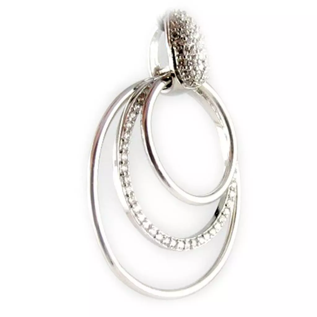 Les Trésors De Lily Pendentif Argent 'Déesse' Blanc Argenté (rhodié) 33x24 Mm [K9539]