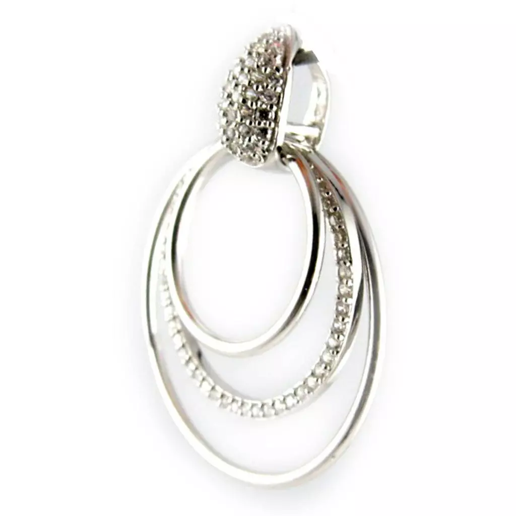 Les Trésors De Lily Pendentif Argent 'Déesse' Blanc Argenté (rhodié) 33x24 Mm [K9539]