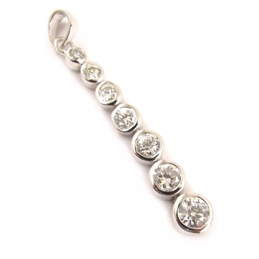 Les Trésors De Lily Pendentif Argent 'Déesse' Blanc [C6967]