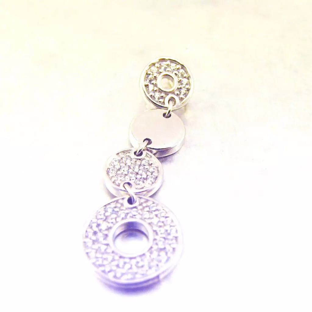 Les Trésors De Lily Pendentif Argent 'Déesse' Blanc [F0302]