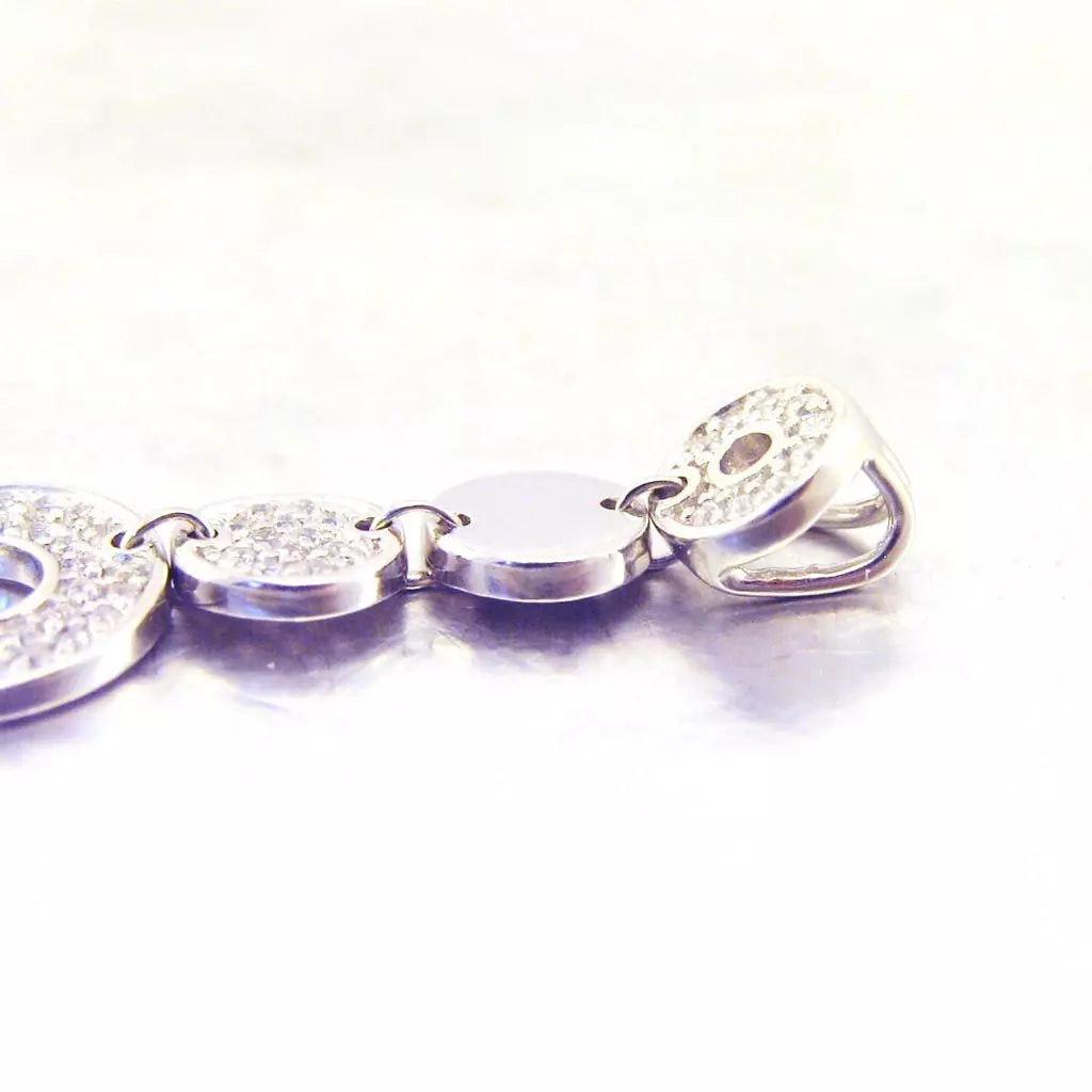 Les Trésors De Lily Pendentif Argent 'Déesse' Blanc [F0302]