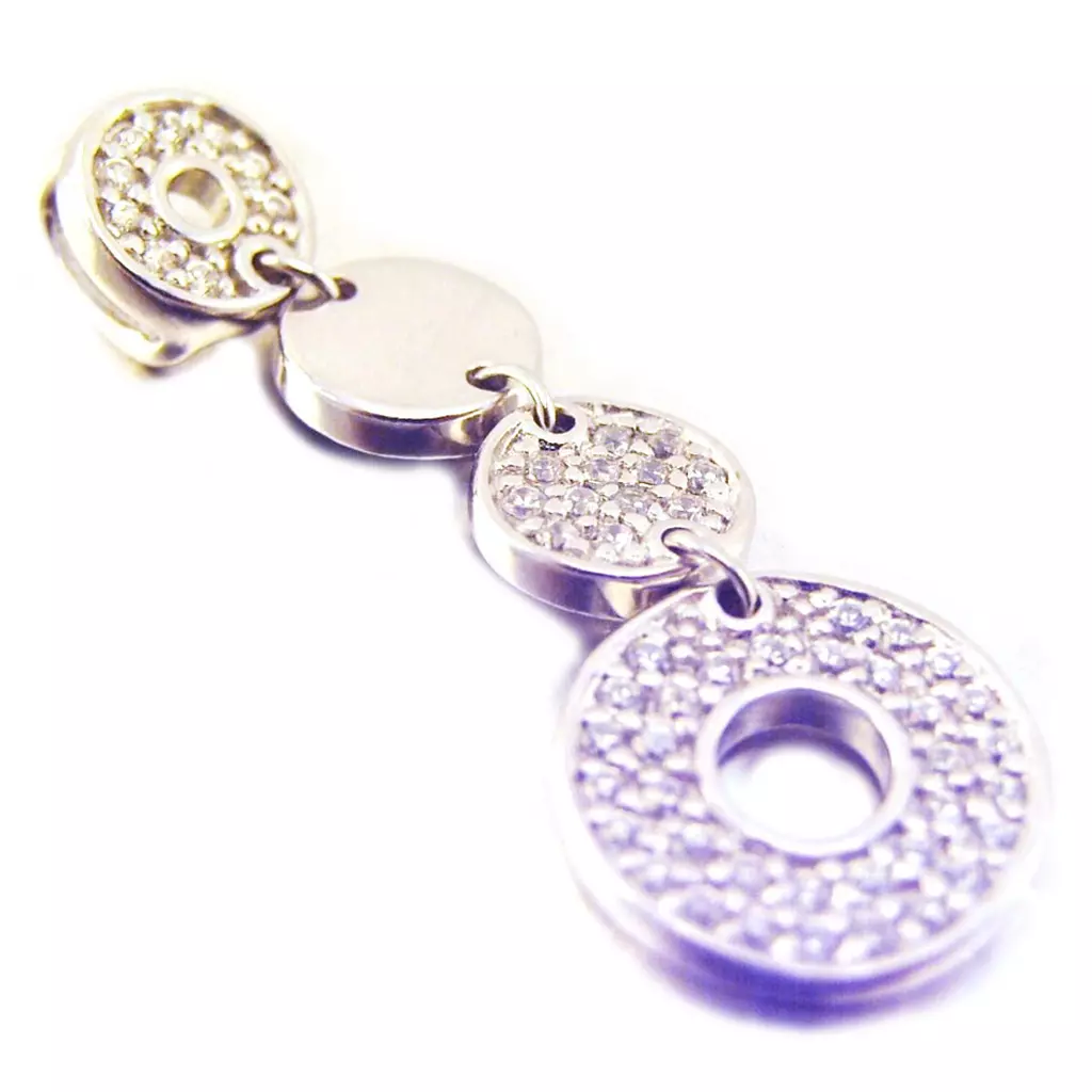 les trésors de lily Pendentif Argent 'Déesse' Blanc [F0302]