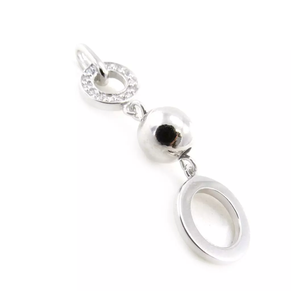 Les Trésors De Lily Pendentif Argent 'Déesse' Blanc [G2820]