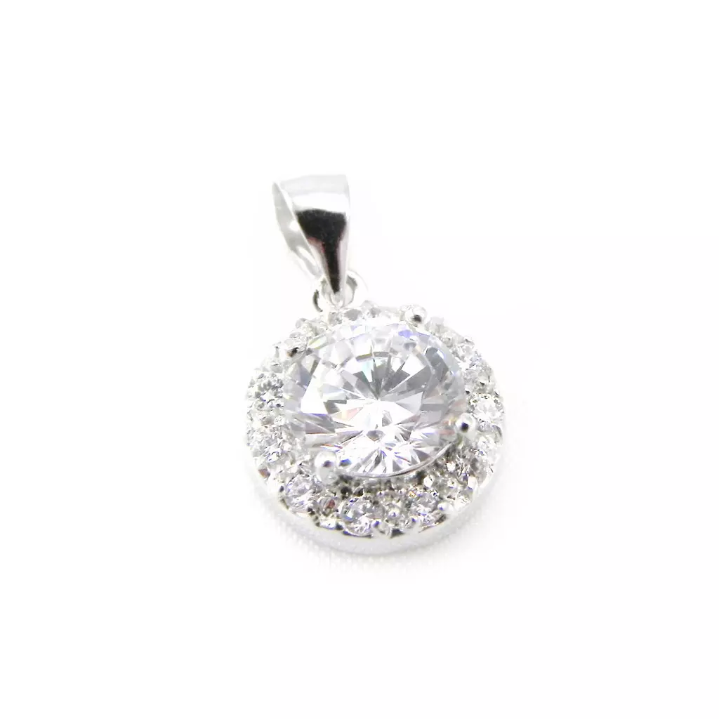 Les Trésors De Lily Pendentif Argent 'Déesse' Blanc [G9407]
