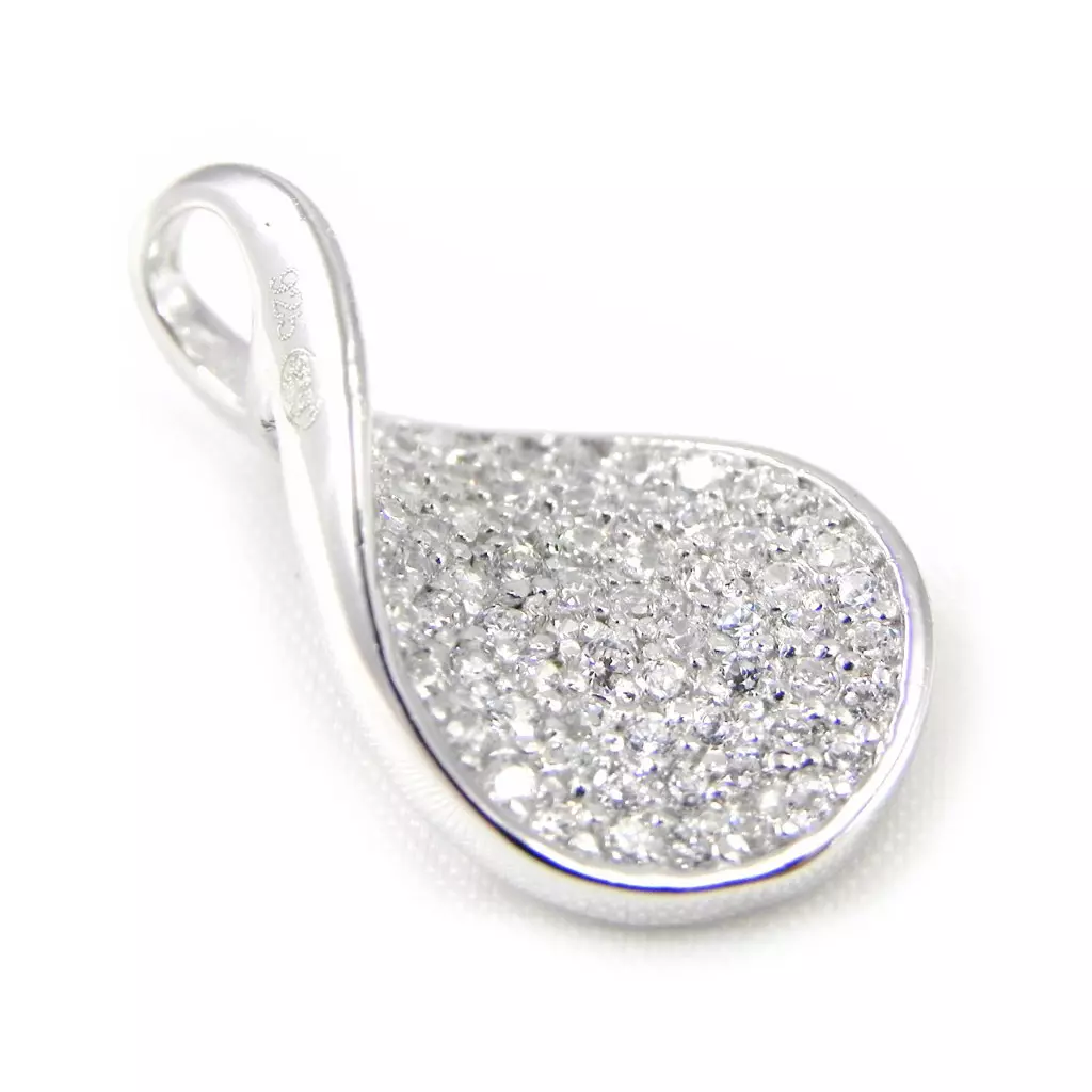 les trésors de lily Pendentif Argent 'Déesse' Blanc [H0432]