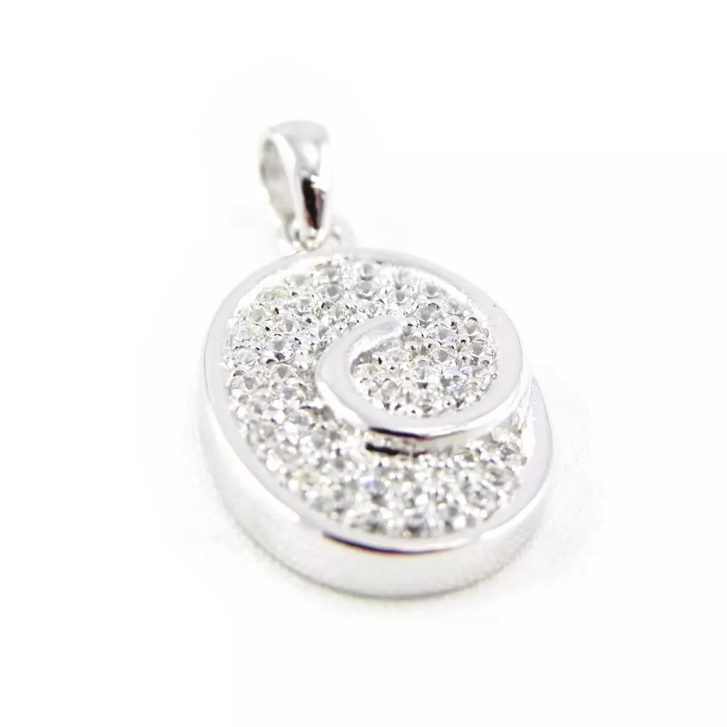 les trésors de lily Pendentif Argent 'Déesse' Blanc [H2644]