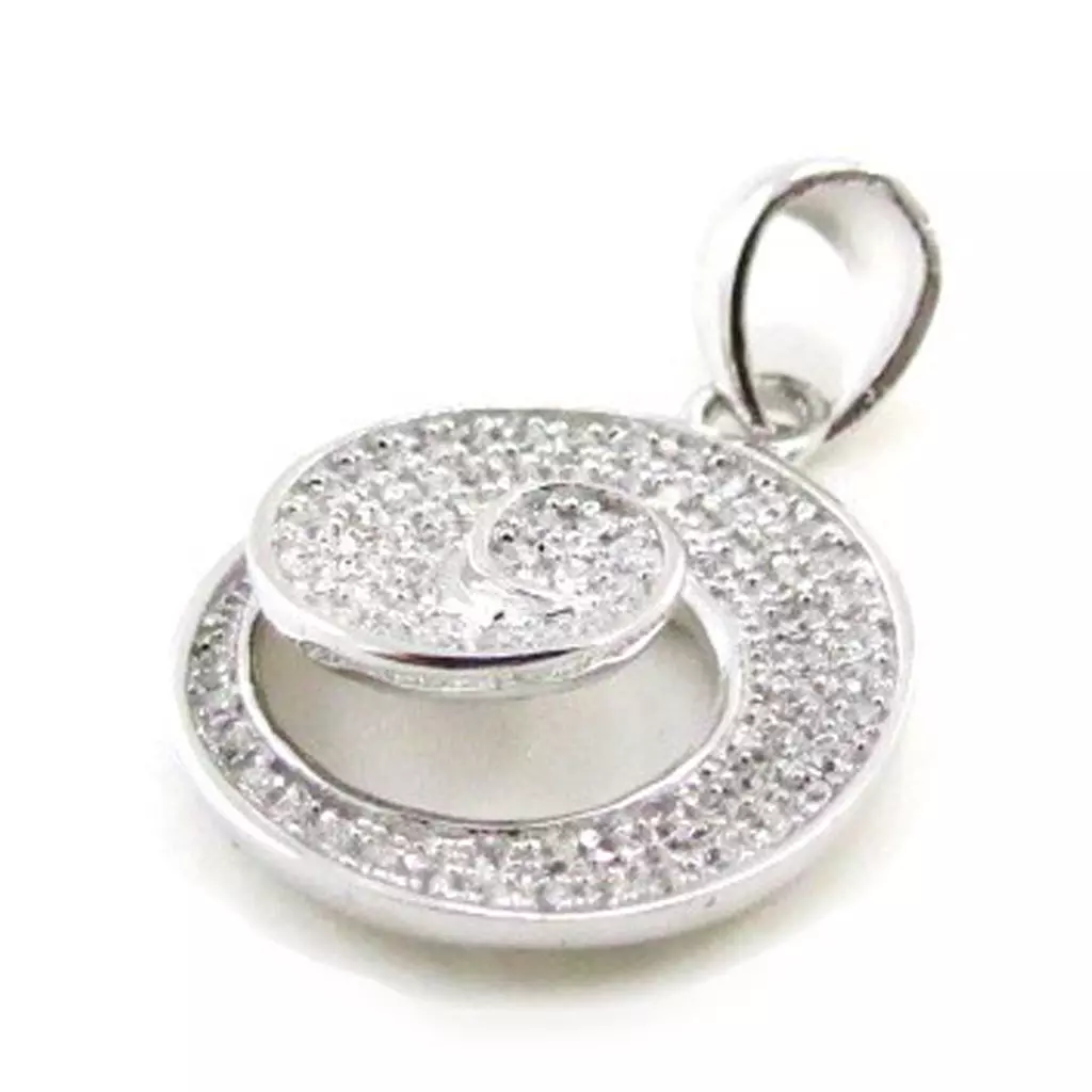 Les Trésors De Lily Pendentif Argent 'Déesse' Blanc [J0175]