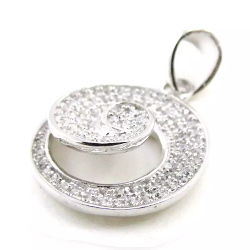 Les Trésors De Lily Pendentif Argent 'Déesse' Blanc [J0175]