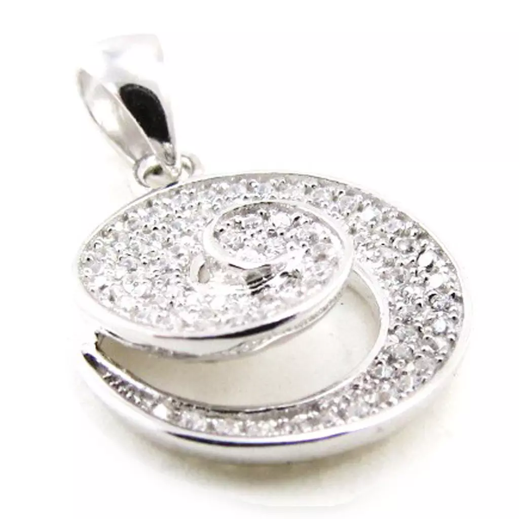 les trésors de lily Pendentif Argent 'Déesse' Blanc [J0175]