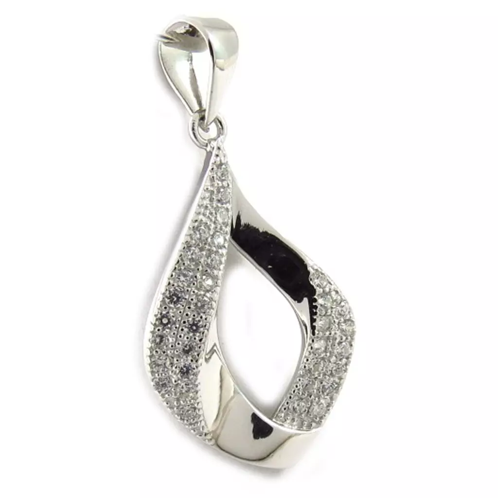 Les Trésors De Lily Pendentif Argent 'Déesse' Blanc [K6442]