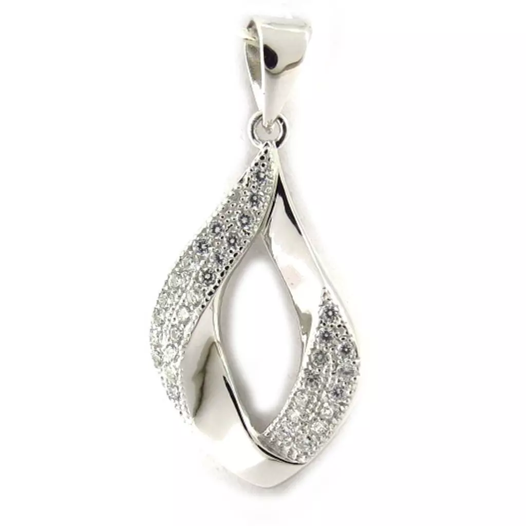 Les Trésors De Lily Pendentif Argent 'Déesse' Blanc [K6442]