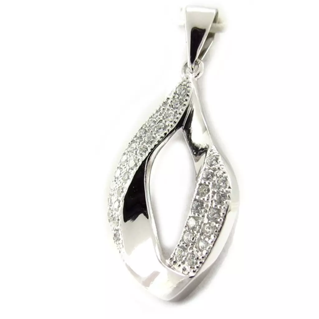 Les Trésors De Lily Pendentif Argent 'Déesse' Blanc [K6442]