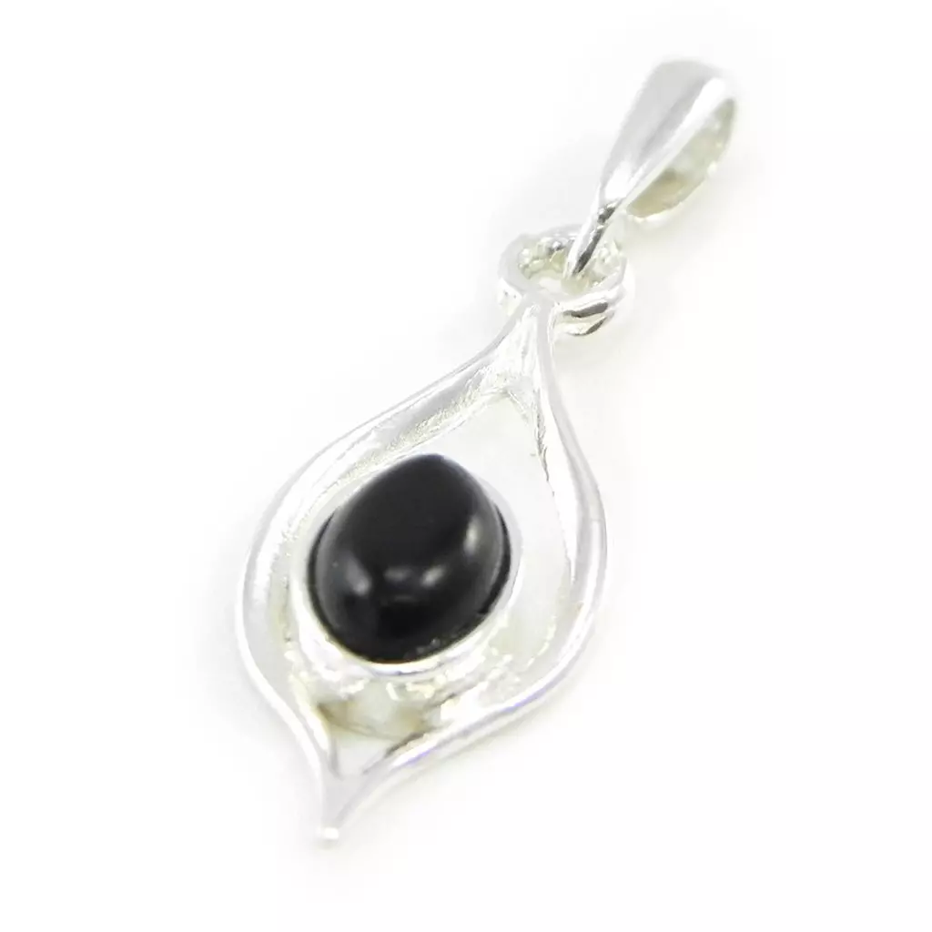 Les Trésors De Lily Pendentif Argent 'Déesse Noir De Jais' Noir Argenté (rhodié) 35x10 Mm [I8897]