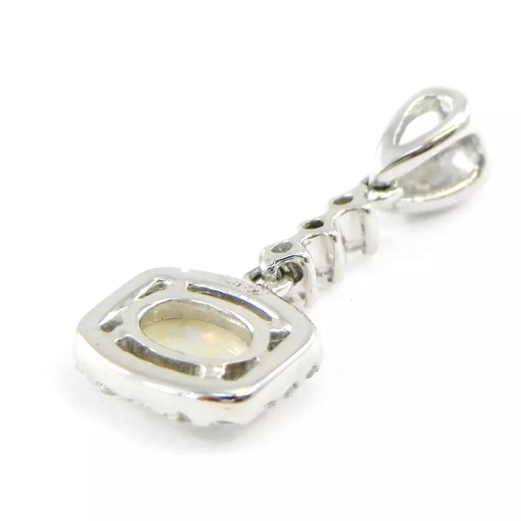 Les Trésors De Lily Pendentif Argent 'Déesse Opale' Blanc Argenté (rhodié) 16x9 Mm [H7487]