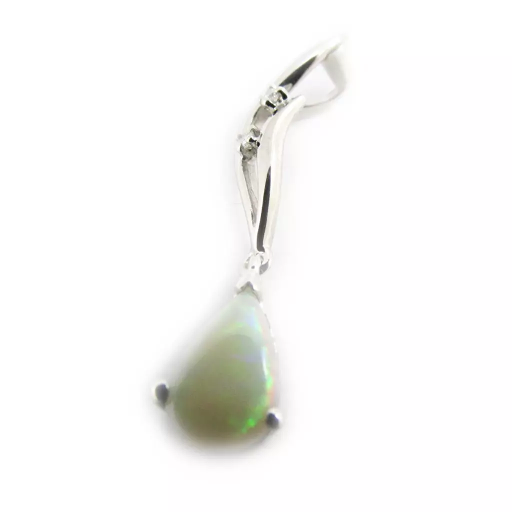 Les Trésors De Lily Pendentif Argent 'Déesse Opale' Blanc Argenté (rhodié) 30x6 Mm [G9290]