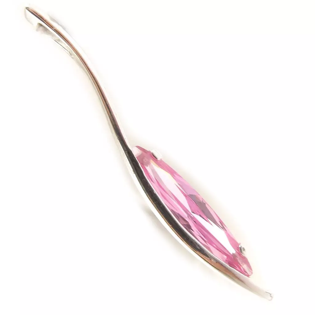Les Trésors De Lily Pendentif Argent 'Delicate' Rose Argenté 58x7 Mm [C6861]