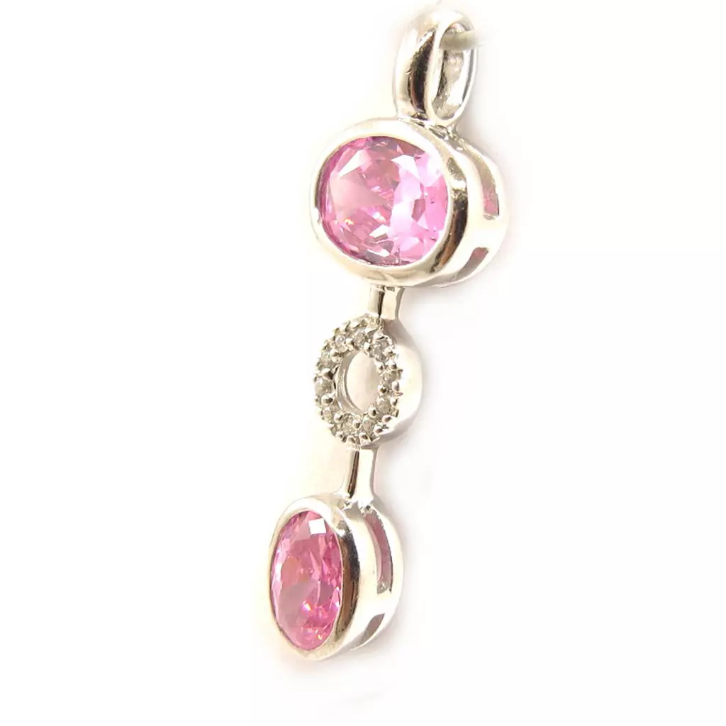 Les Trésors De Lily Pendentif Argent 'Diana' Rose [D7509]