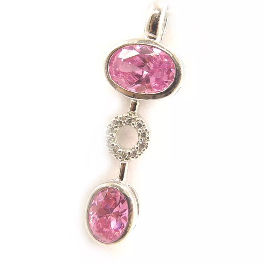 Les Trésors De Lily Pendentif Argent 'Diana' Rose [D7509]