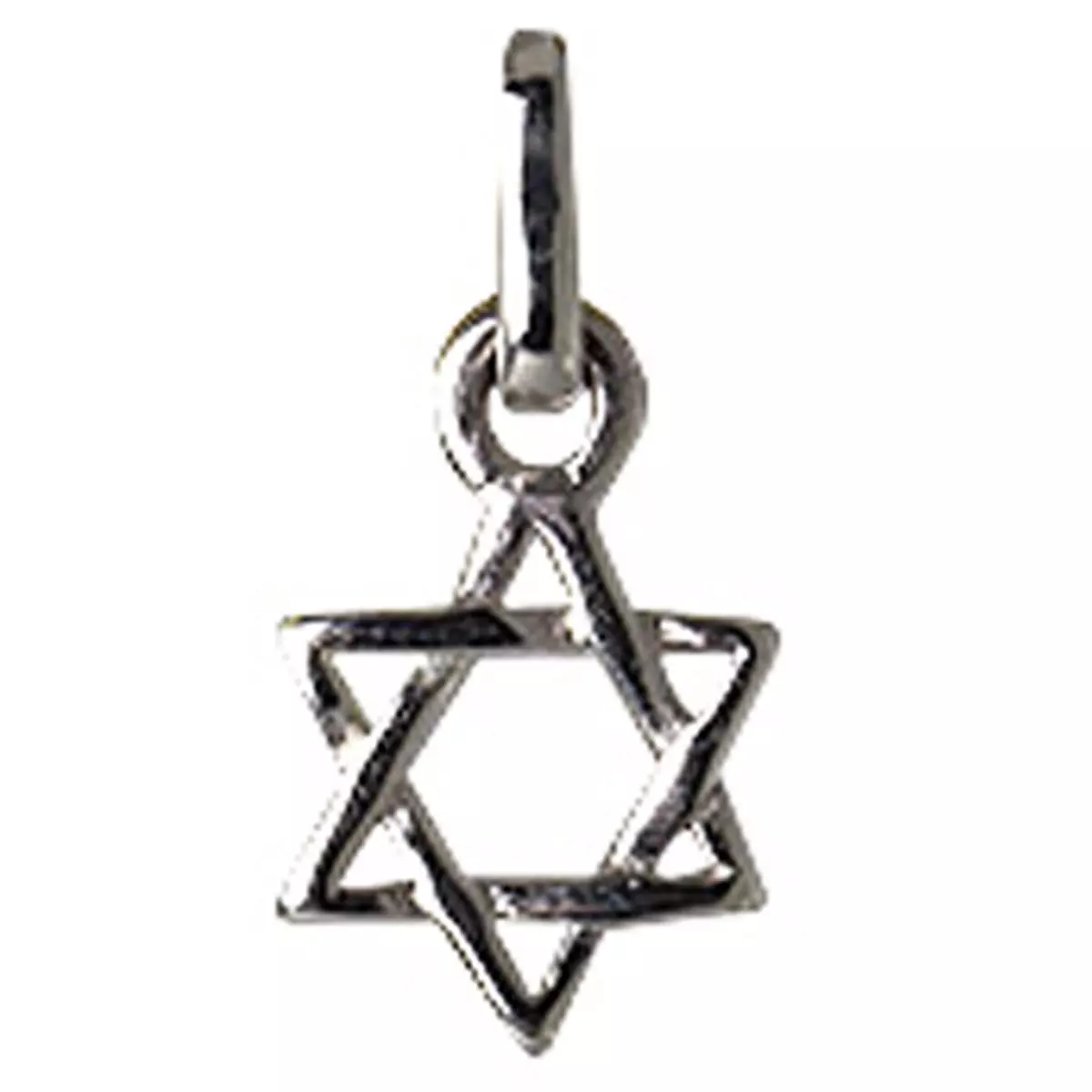 les trésors de lily Pendentif Argent 'Etoile de David' argenté 8 mm [M6674]