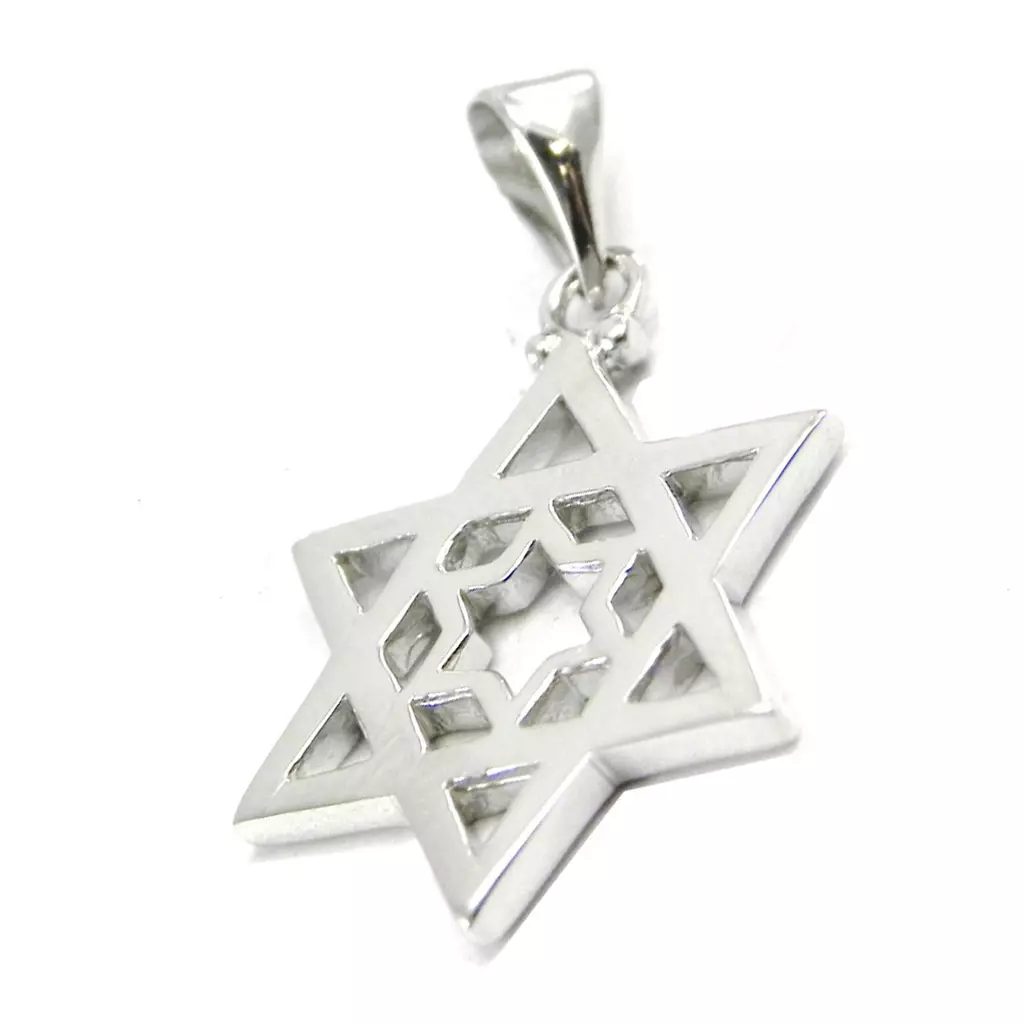 Les Trésors De Lily Pendentif Argent 'Etoile De David' Argenté [I3924]
