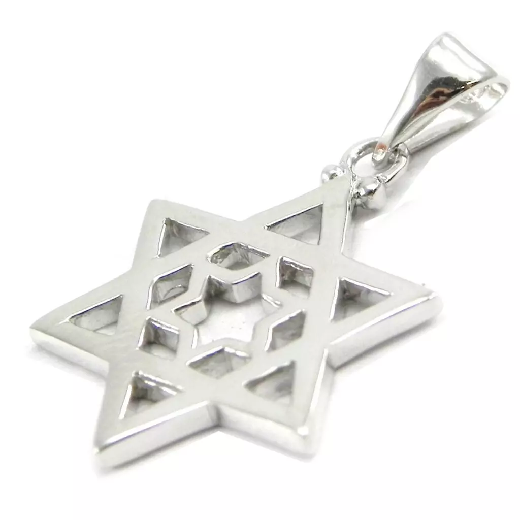 Les Trésors De Lily Pendentif Argent 'Etoile De David' Argenté [I3924]