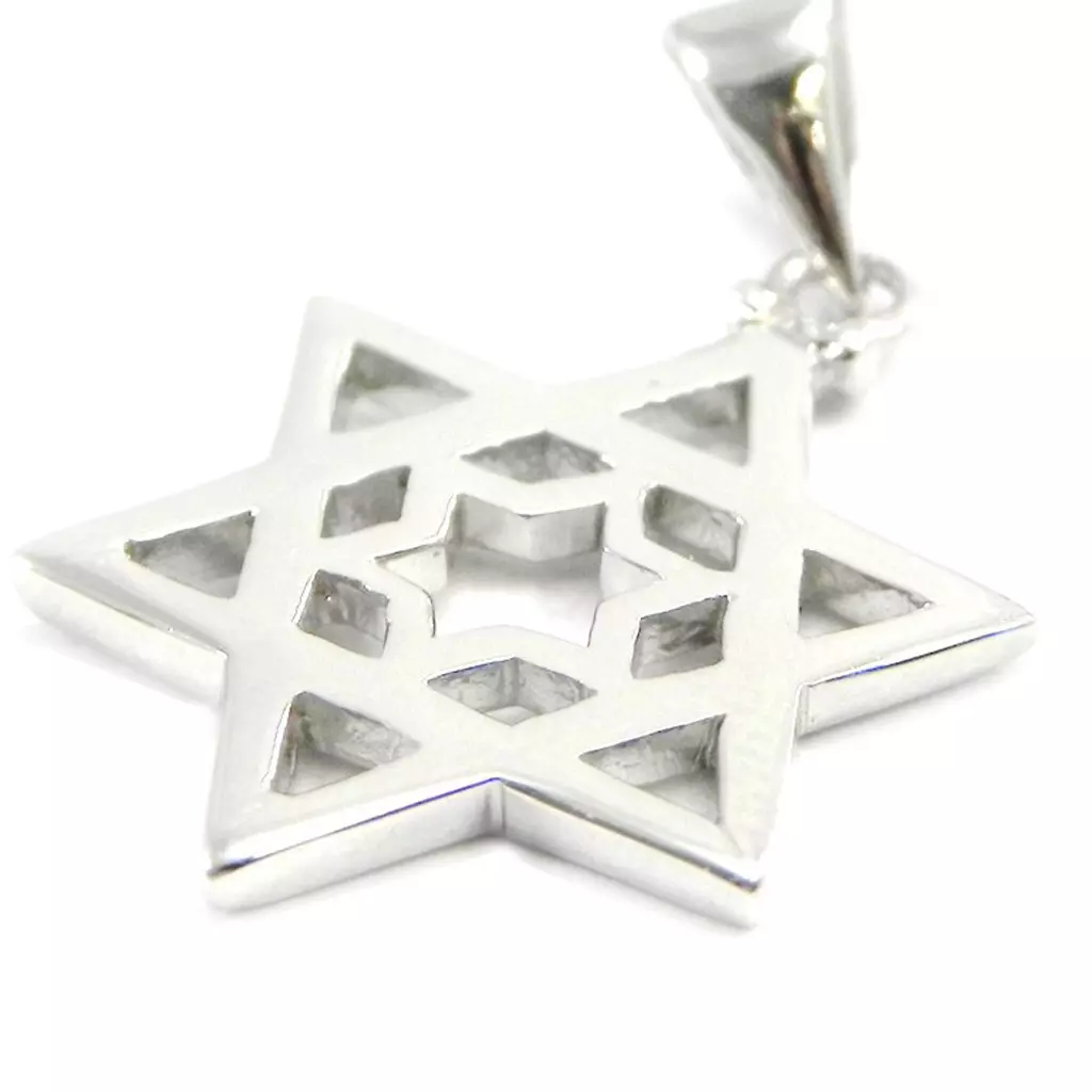 Les Trésors De Lily Pendentif Argent 'Etoile De David' Argenté [I3924]