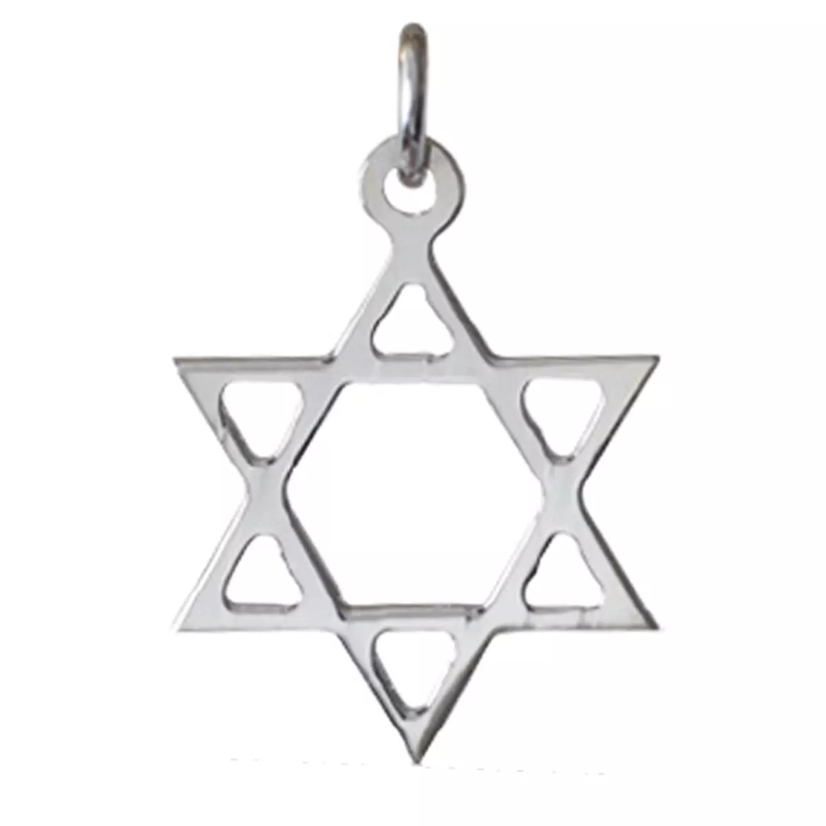 les trésors de lily Pendentif Argent 'Etoile de David' argenté (rhodié) 18x18 mm [R3493]