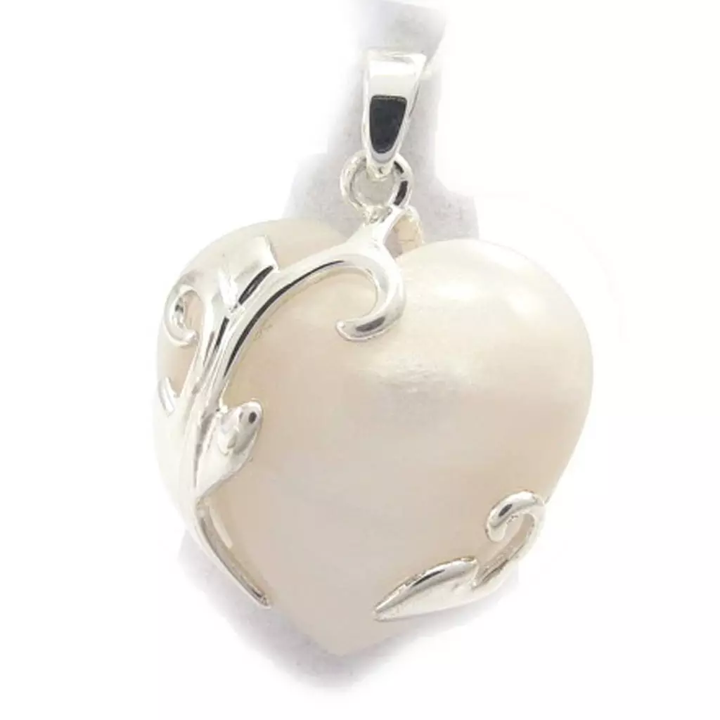 Les Trésors De Lily Pendentif Argent 'Farinelli' Nacre Argenté 20x22 Mm [G1609]