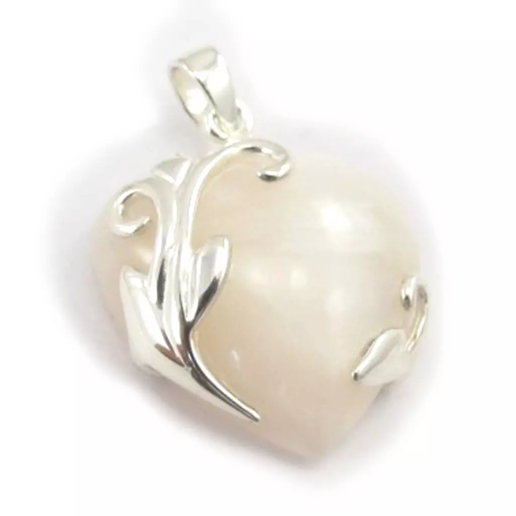 Les Trésors De Lily Pendentif Argent 'Farinelli' Nacre Argenté 20x22 Mm [G1609]