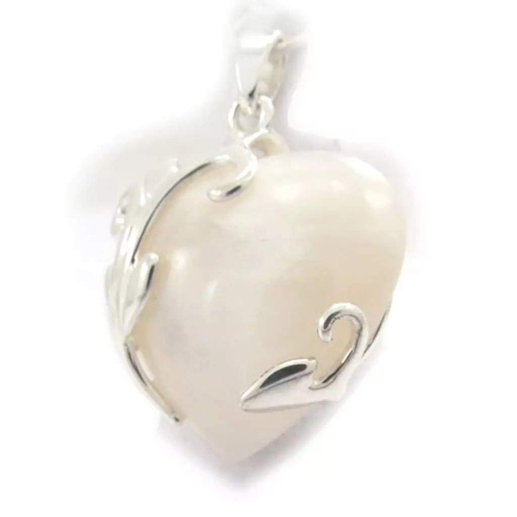 Les Trésors De Lily Pendentif Argent 'Farinelli' Nacre Argenté 20x22 Mm [G1609]