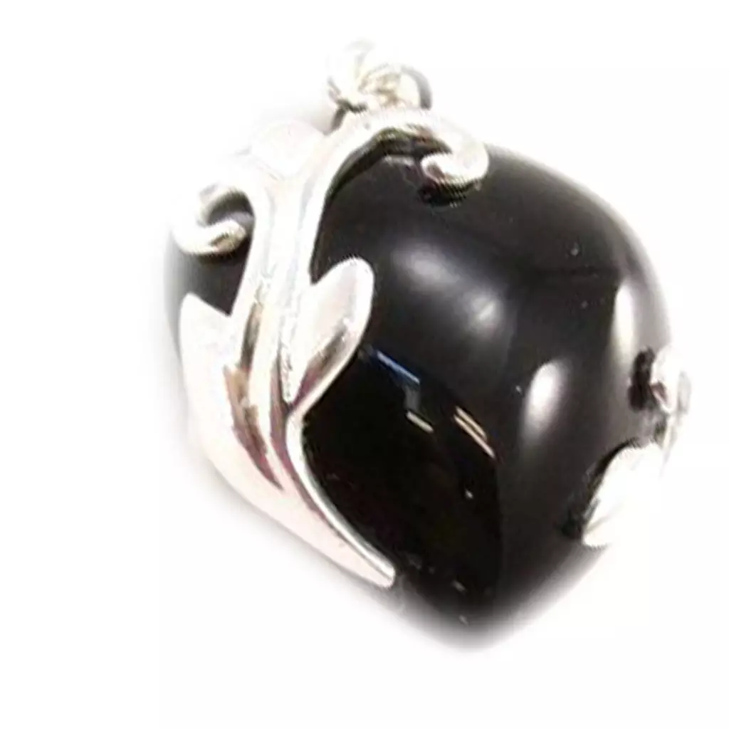 Les Trésors De Lily Pendentif Argent 'Farinelli' Onyx Argenté 20x23 Mm [G1618]