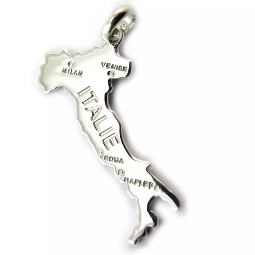 Les Trésors De Lily Pendentif Argent 'Italie' (rhodié) 30x13 Mm [N3949]