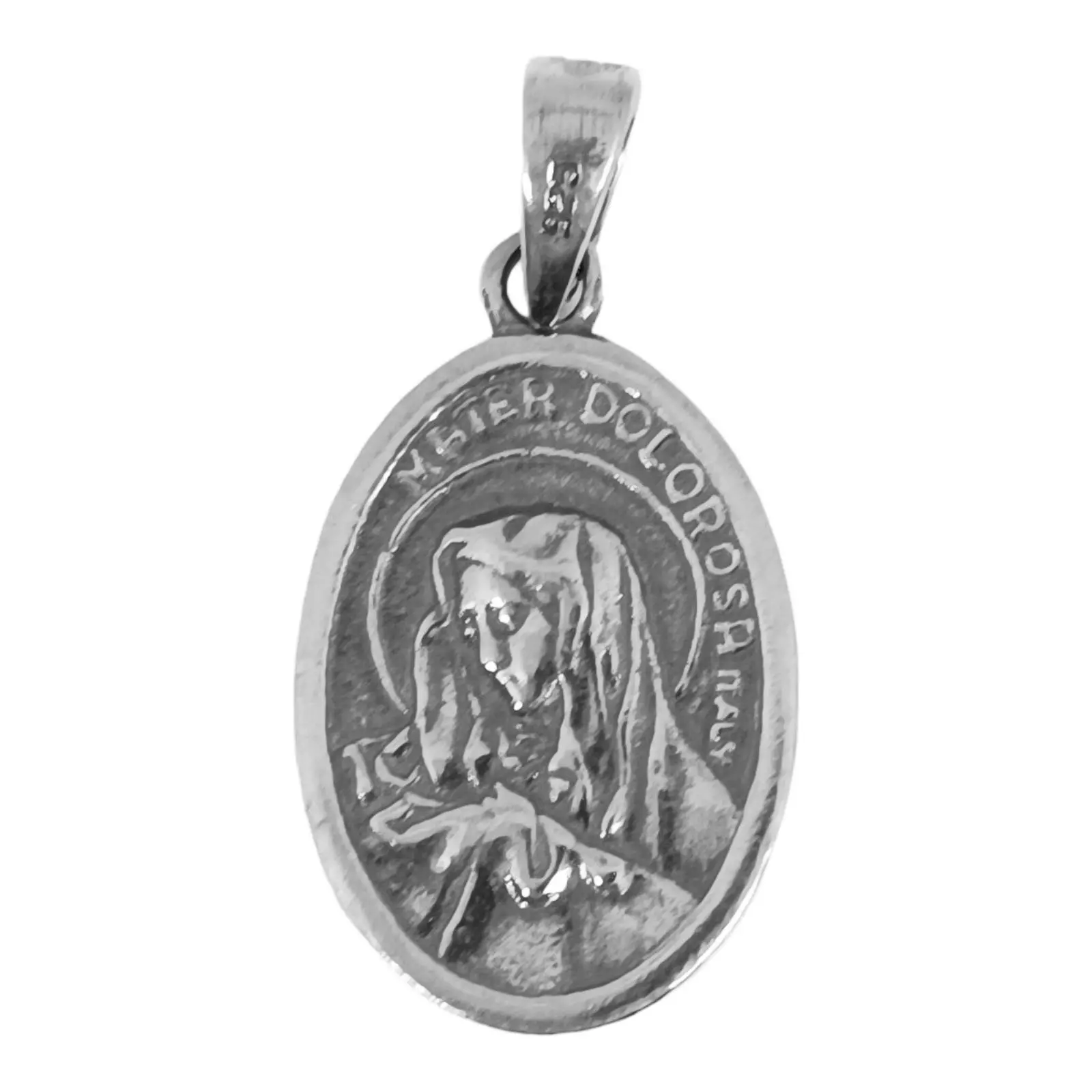 Les Trésors De Lily Pendentif Argent 'jésus Vierge Marie' Argent Vieilli 20x15 Mm [S0447]