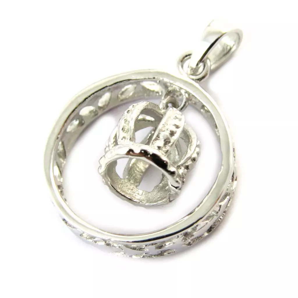 Les Trésors De Lily Pendentif Argent 'King' Argenté 14 Mm [C3648]