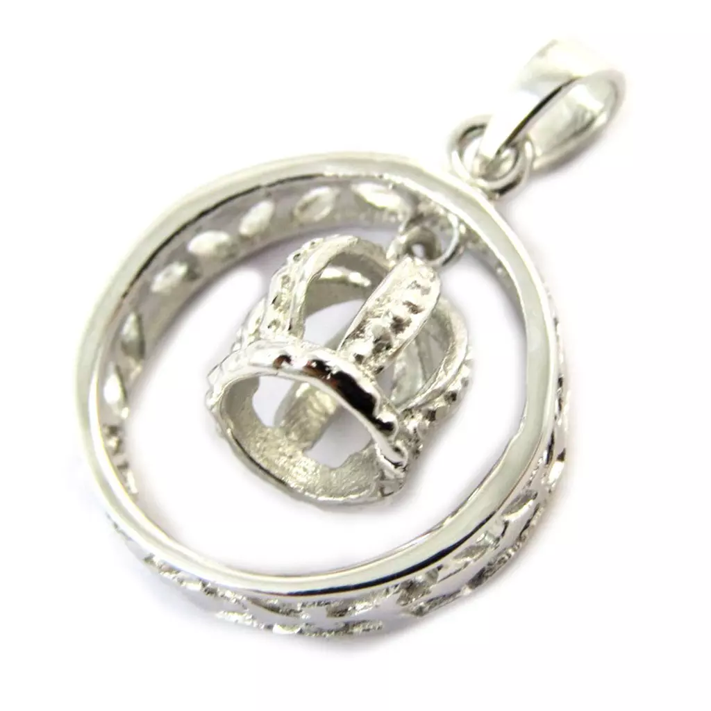 Les Trésors De Lily Pendentif Argent 'King' Argenté 14 Mm [C3648]