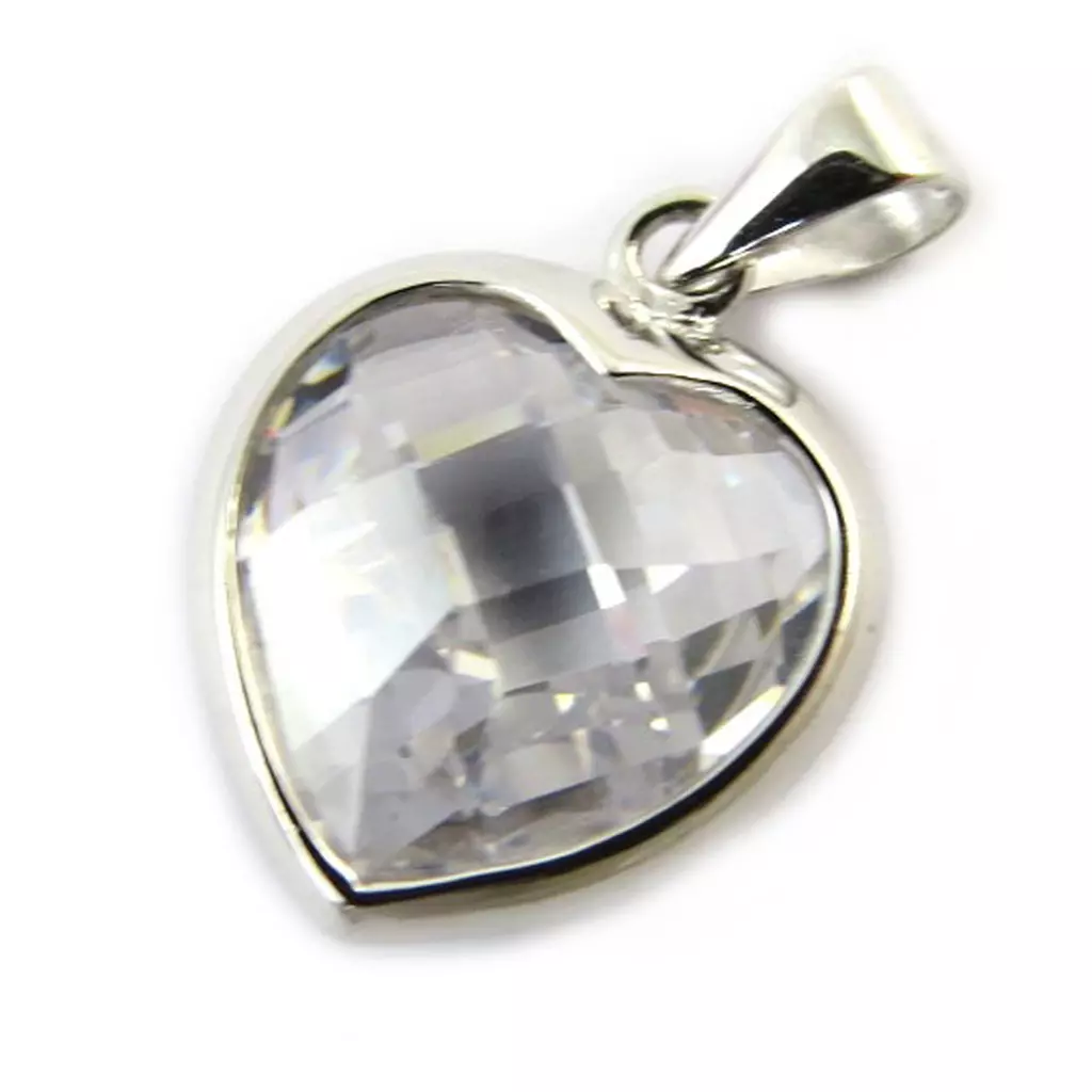 Les Trésors De Lily Pendentif Argent 'Linda' Blanc Argenté (rhodié) 15x15 Mm [F6289]