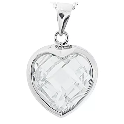 les trésors de lily Pendentif Argent 'Linda' Blanc argenté (rhodié) 15x15 mm [F6289]